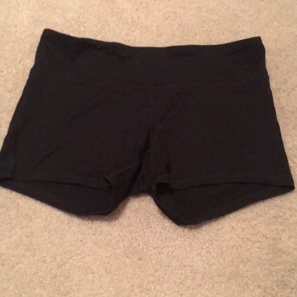 Black tight athletic shorts